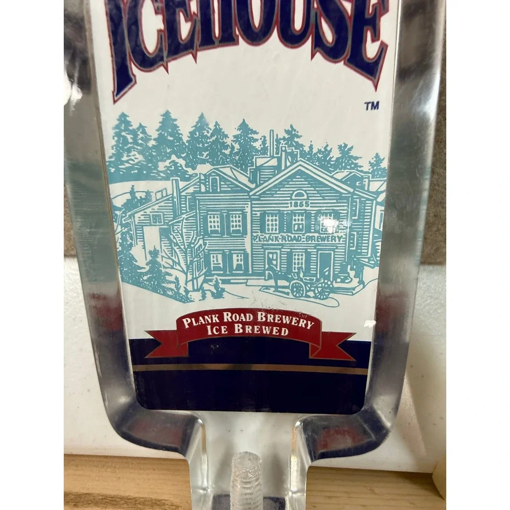 Icehouse Beer Tap Handle Plank Road Brewery Ice Brewed Clear Acrylic Vintage